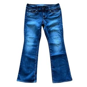 American Eagle Outfitters Size 10 Kick Boot Jeans Distressed